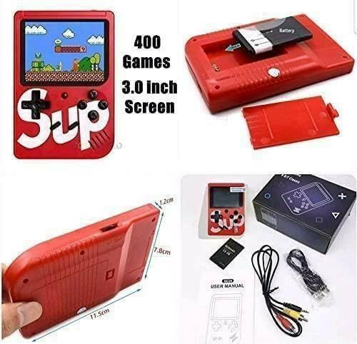 400 in 1 Sup Video Games Portable, Led Screen and USB Rechargeable, Handheld Console, Classic Retro Game Box Toy for Kids Boys & Girls (Multi Color ,1 pcs).
