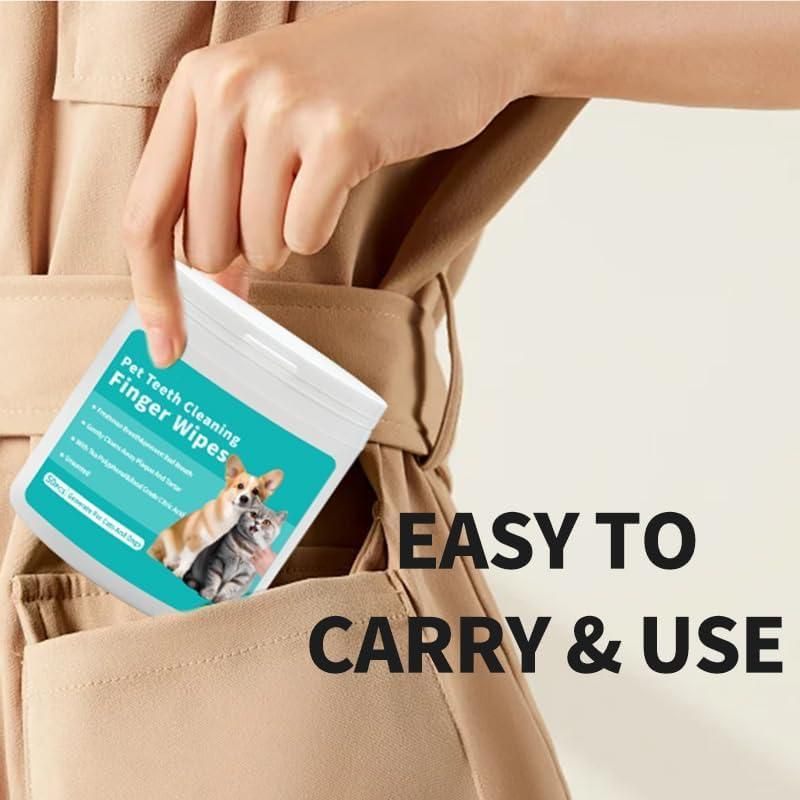 Disposable Dental Finger Wipes For Pets.