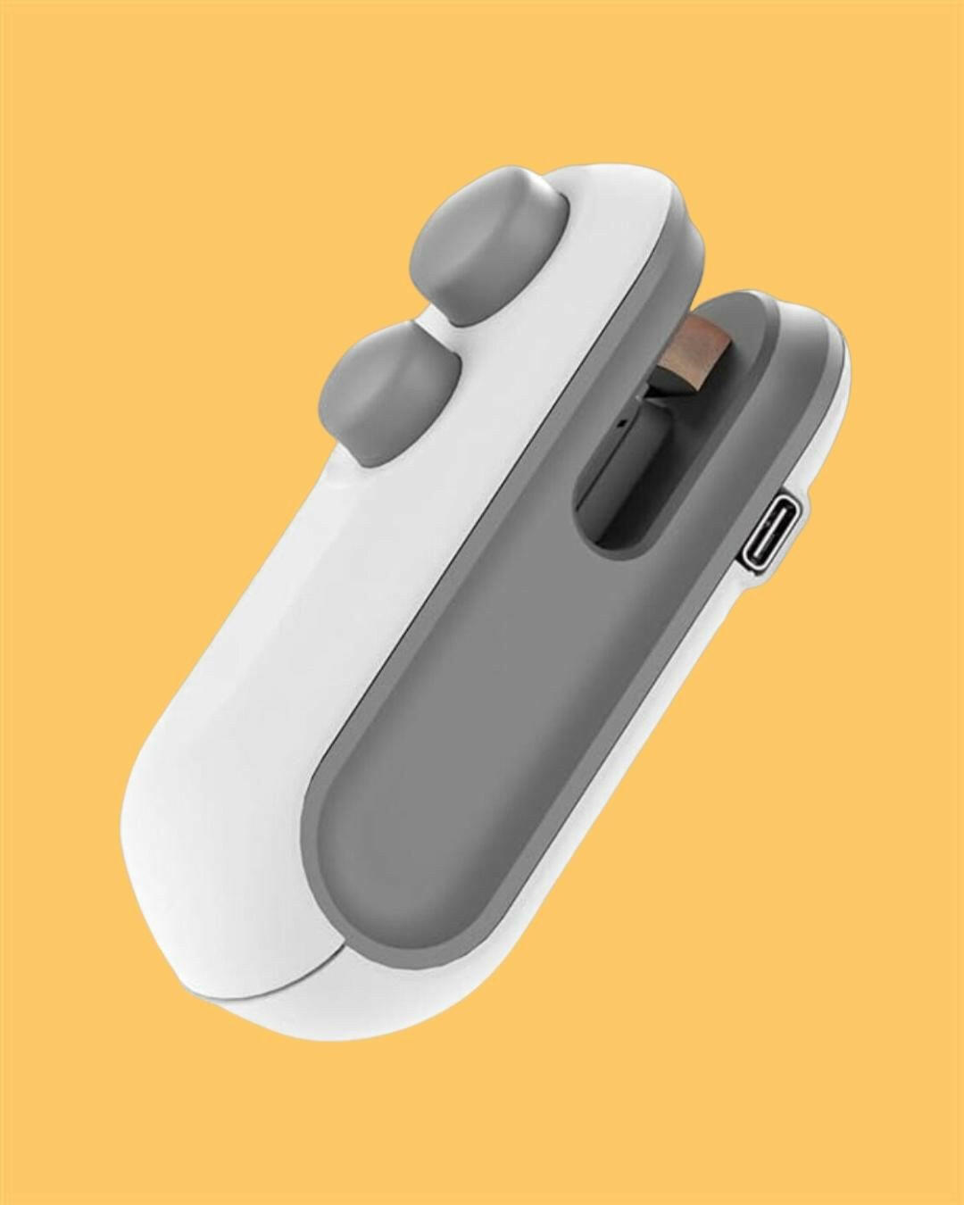 Portable Mini Sealing Machine 2 in 1 USB Rechargeable Magnetic Bag Sealer Heat Seal with Cutter.