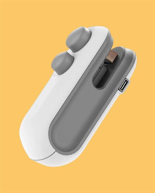 Portable Mini Sealing Machine 2 in 1 USB Rechargeable Magnetic Bag Sealer Heat Seal with Cutter.