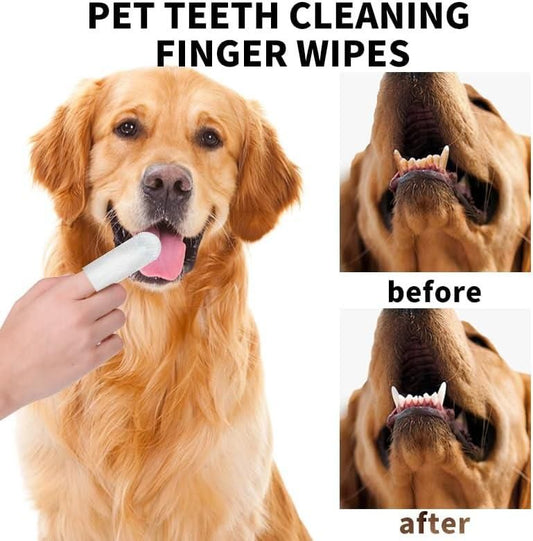 Disposable Dental Finger Wipes For Pets.