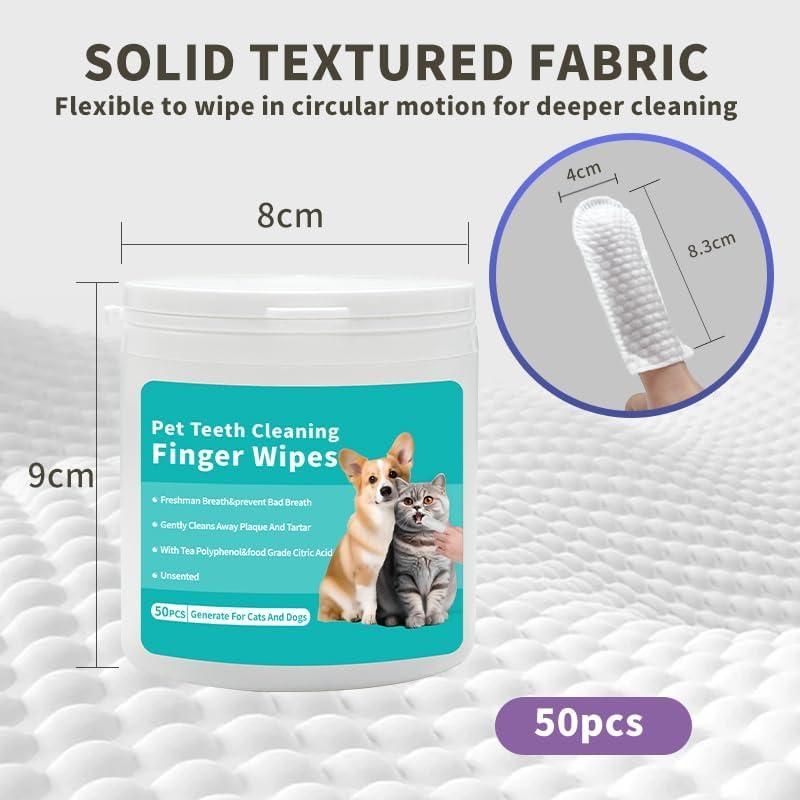 Disposable Dental Finger Wipes For Pets.