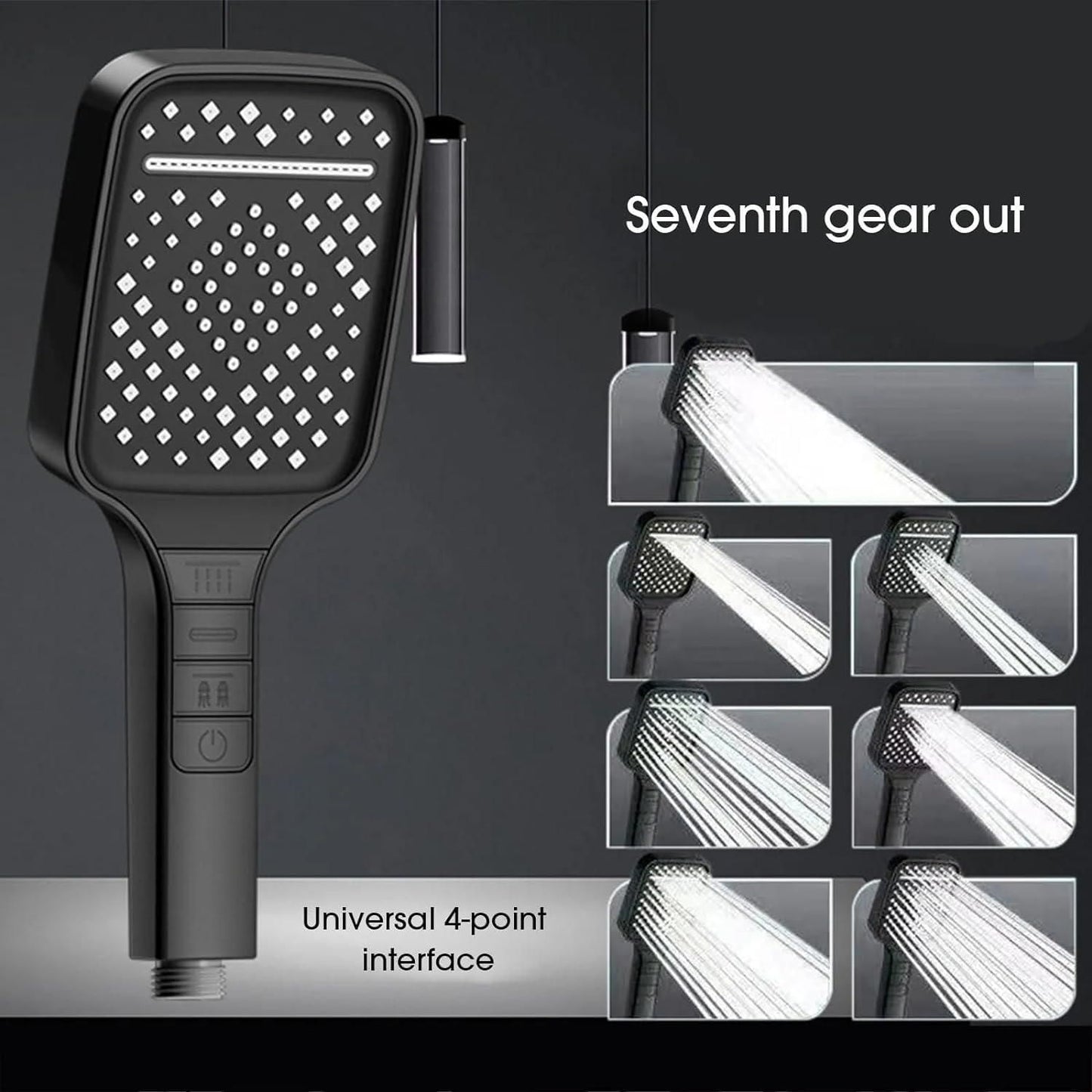Square Hand Shower for Bathroom Without Hose Pipe.